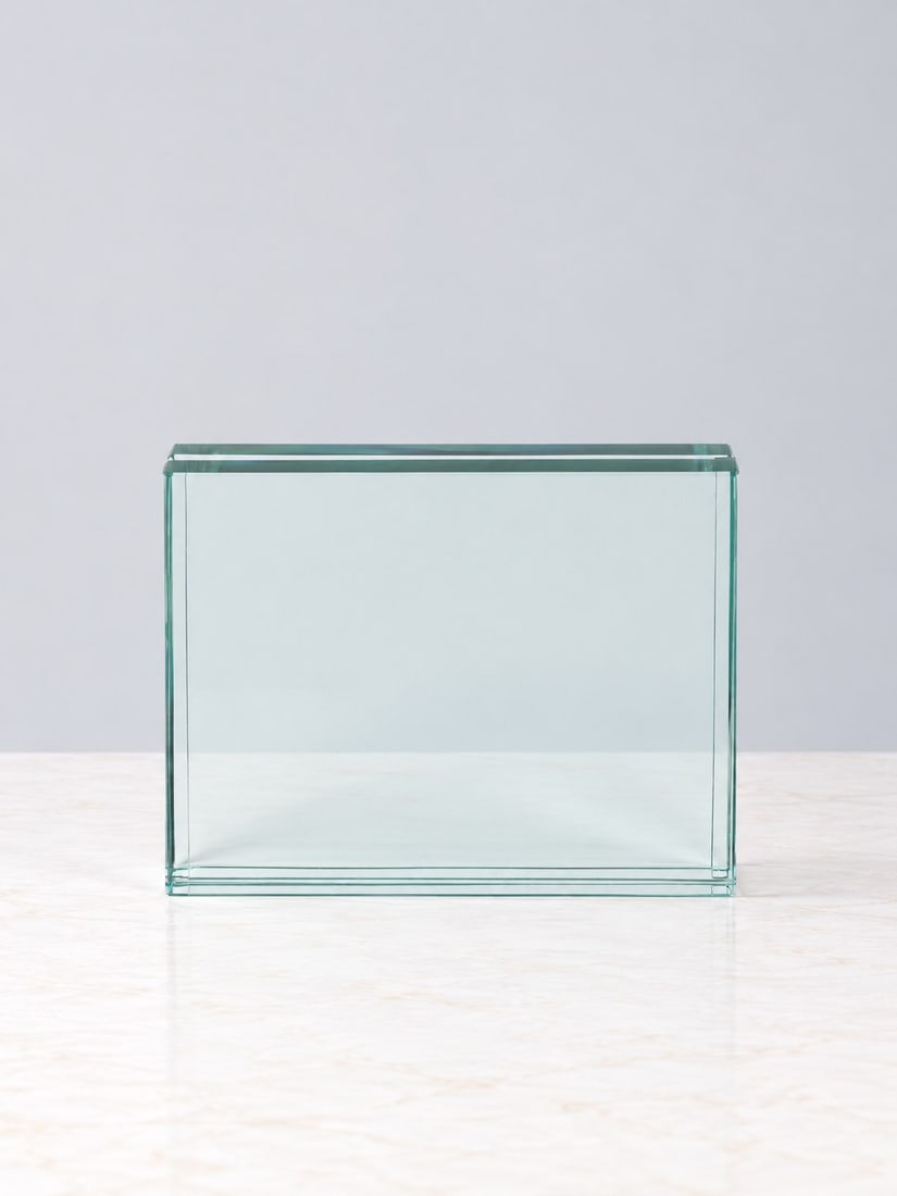 Fontana Arte, PHOTO FRAME, circa 1970s: h cm 17 x l cm 23 x p cm 3 Double-glazed, bevelled glass. Manufactured by Fontana Arte, Italy.
