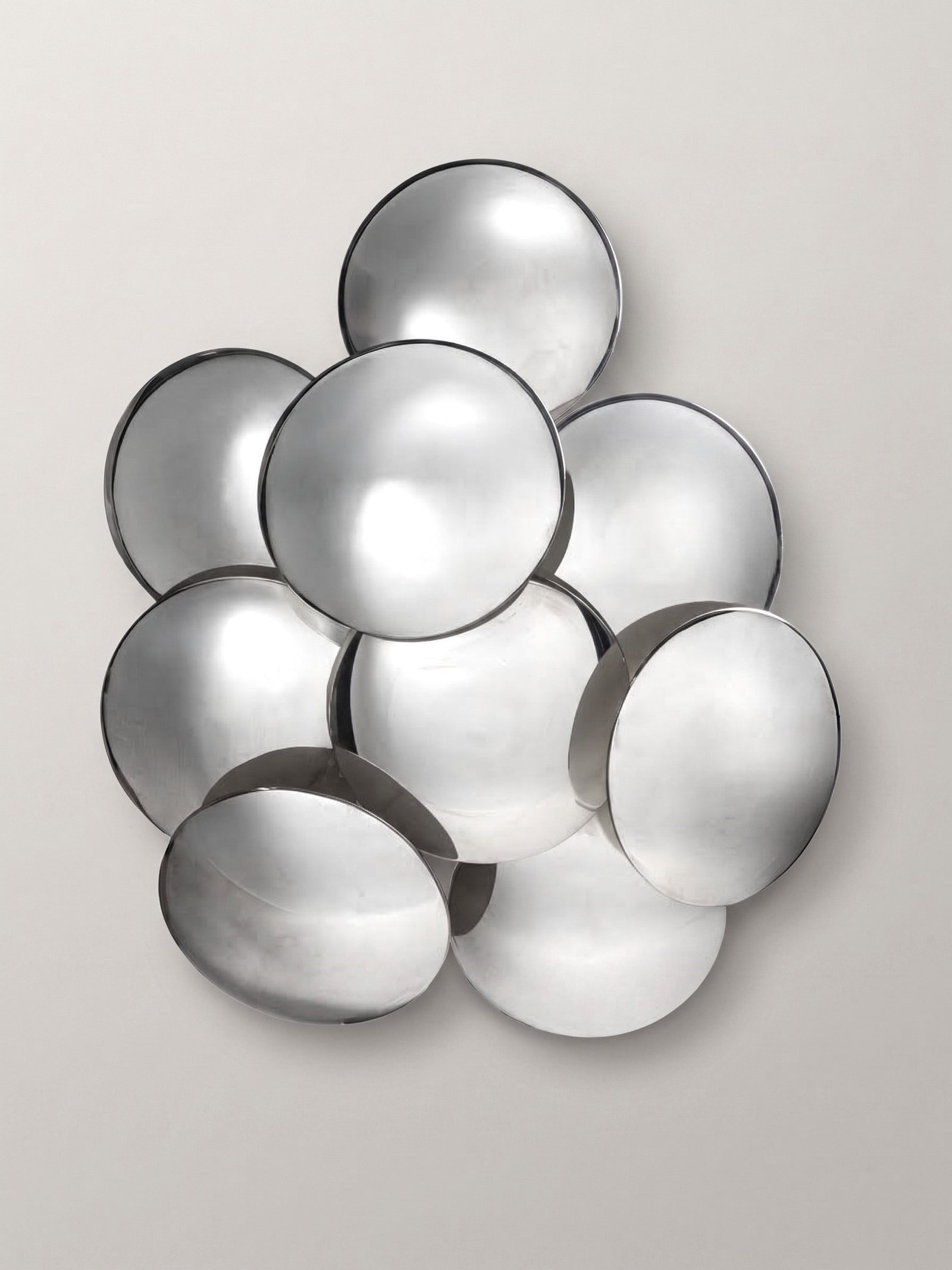 Goffredo Reggiani (Italia 1929 - 2004), WALL LAMP, circa 1970: h cm 80 x l cm 70 Chrome-plated metal, three-light, retaining the original vintage manufacturer's label. Produced by Reggiani, Italy.