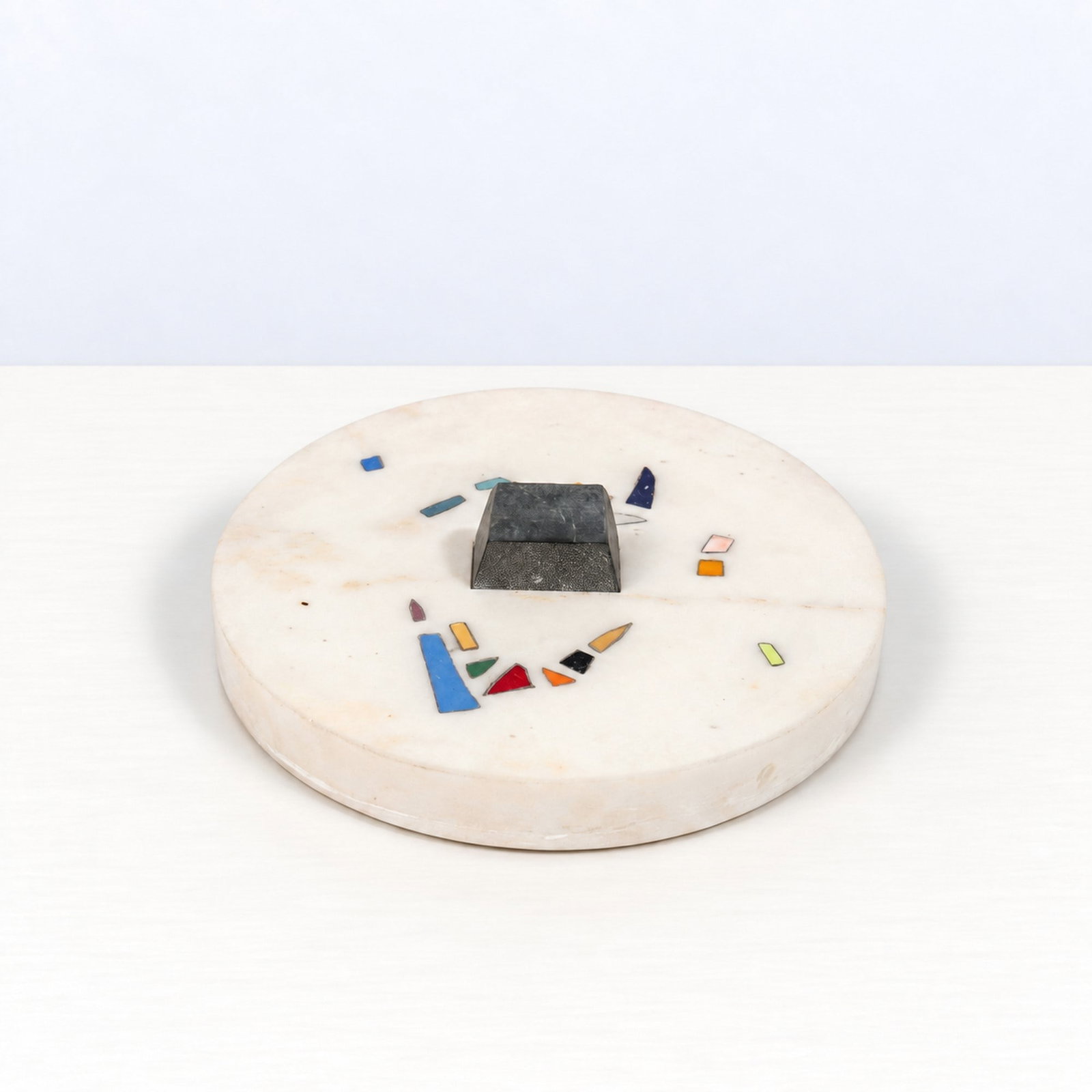 Giulio Lazzotti (Pietrasanta 1943 - 2024), MARBLE AND MOSAIC SCULPTURE, circa 1970s (1 of 5)