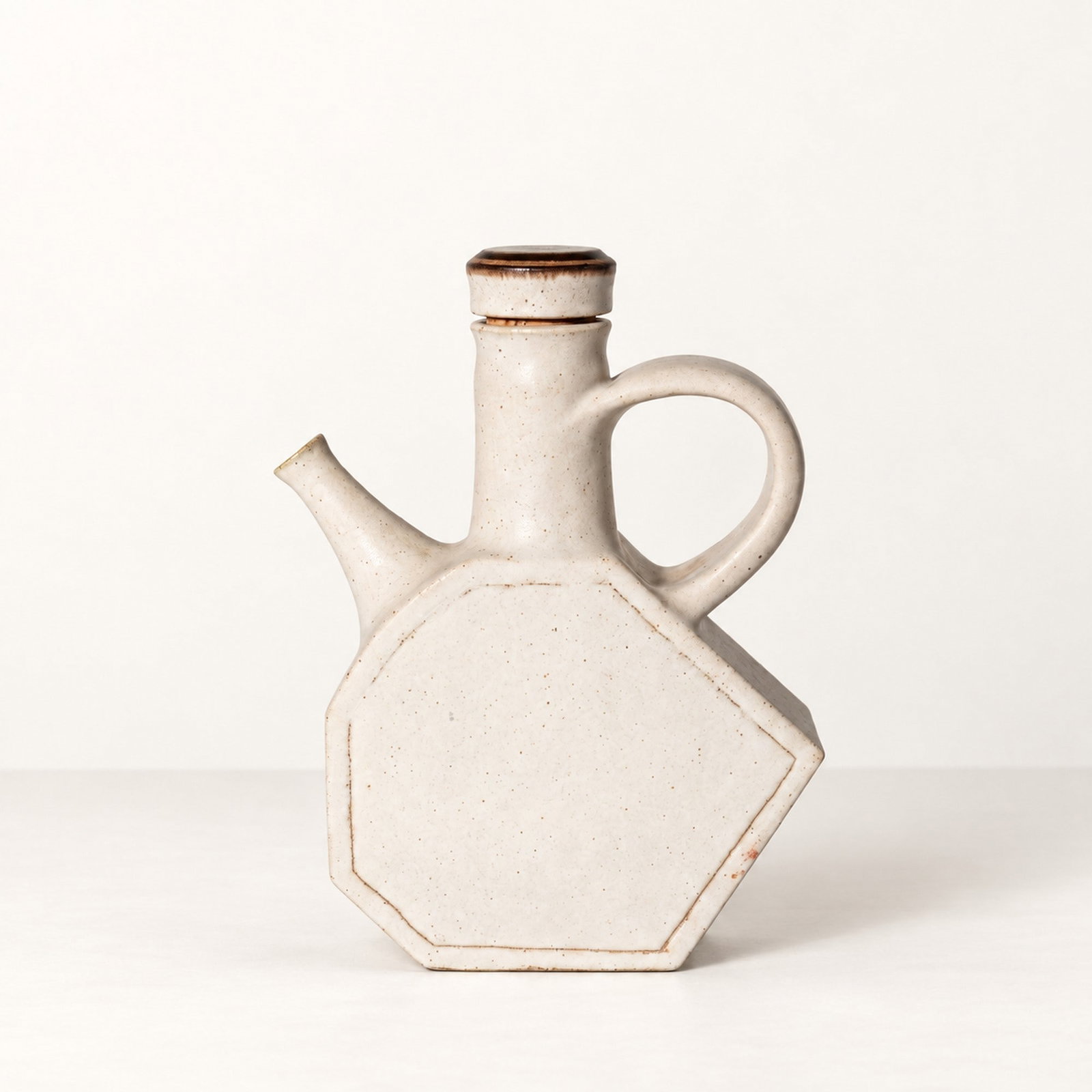 Bruno Gambone (Vietri sul Mare 1936 - 2021), PITCHER, circa 1970s: h cm 27,5 x l cm 18,5 Glazed stoneware. Signed to the underside. Italy.