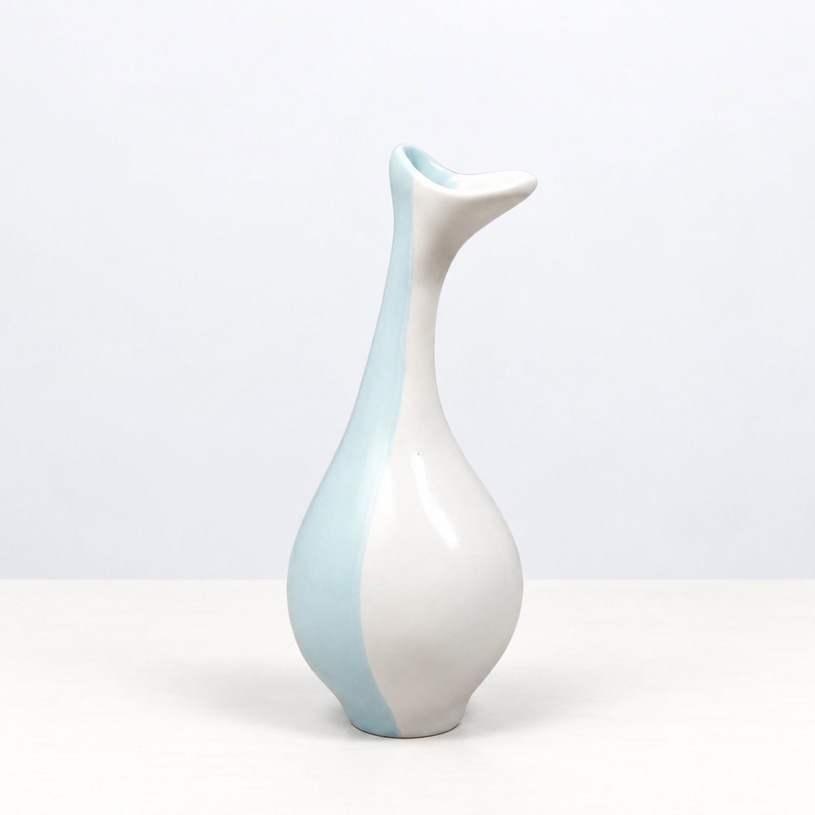 Antonia Campi (Sondrio 1921 - 2019), "C5" VASE, circa 1949: h cm 39,2 x l cm 17 x w cm 15 Strong earthenware with two-tone glaze. Lavenia production, S.C.I. Laveno, Italy. Manufacturer's mark.Catalogue Notes:See the example published in: Anty Pansera, Antonia