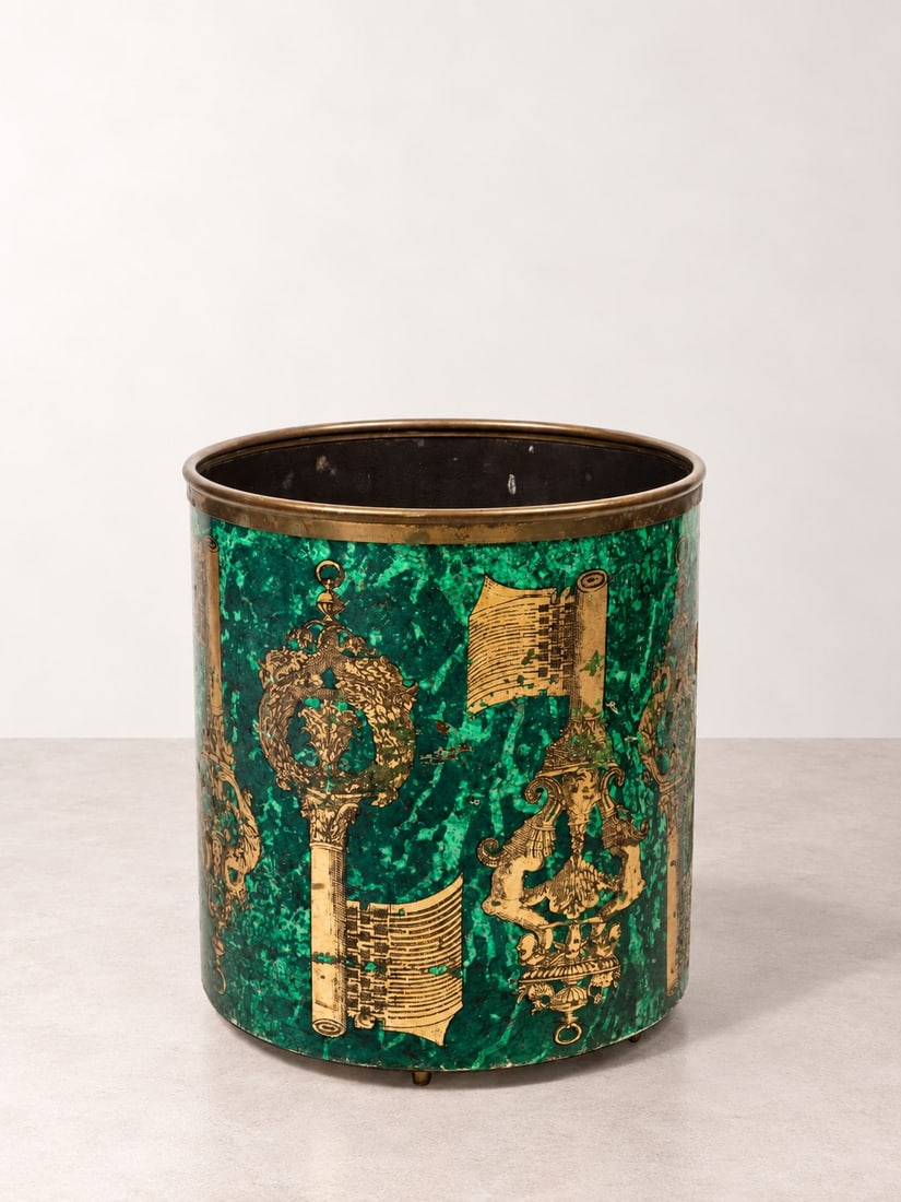 Piero Fornasetti (Milano 1913 - 1988), WASTEPAPER BIN, circa 1960s (1 of 3)