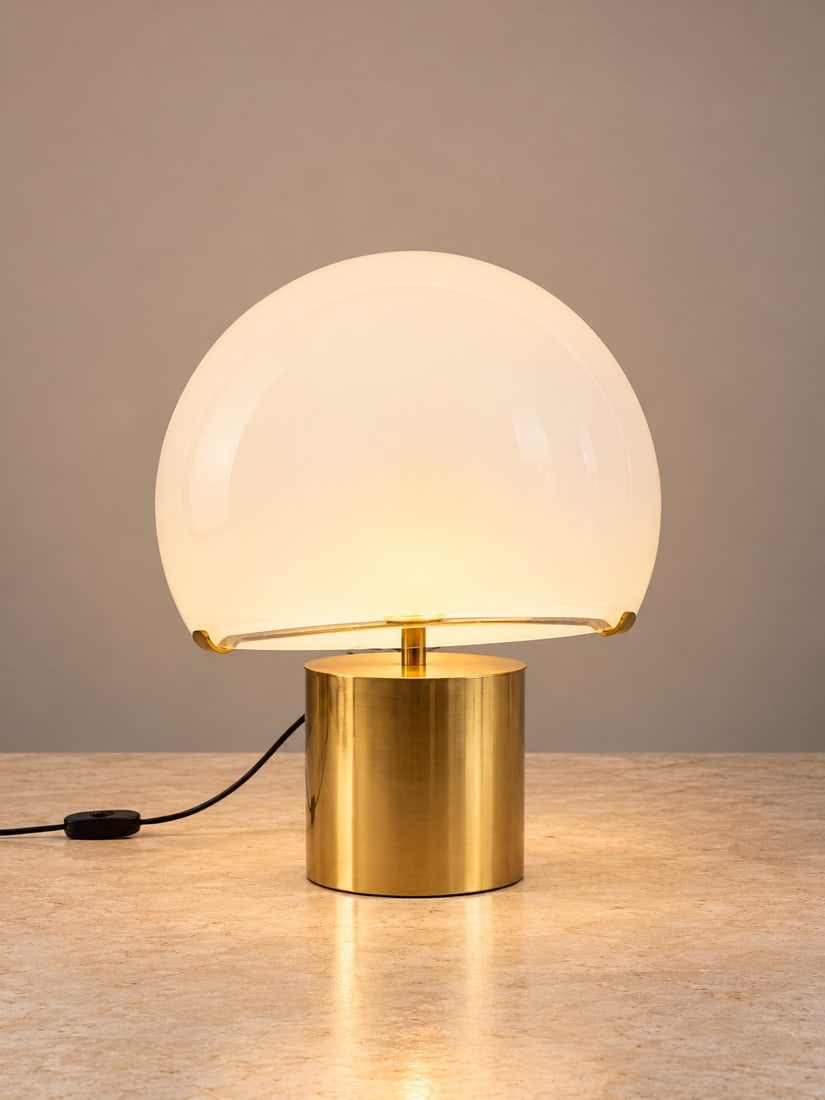 Luigi Caccia Dominioni (Milano 1913 - 2016), "PORCINO" TABLE LAMP, circa 1970s (1 of 2)