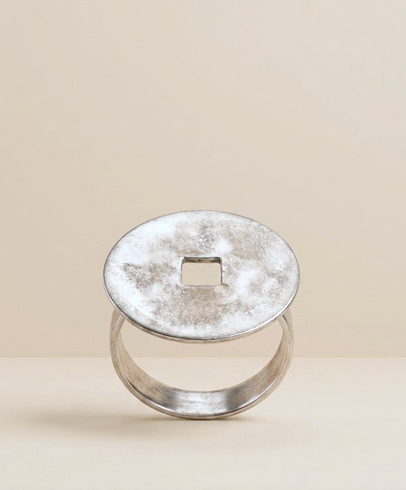 Enzo Mari (Cerano 1932 - 2020), BRACELET, 2001: h 6 x d 6,2 cm 925 silver, from Arnolfo di Cambio’s Magic collection, model ‘EM13’. Weight: g 75Catalogue notes:See the piece on display in the Design Gallery at the Jewellery Museum in Vicenza.