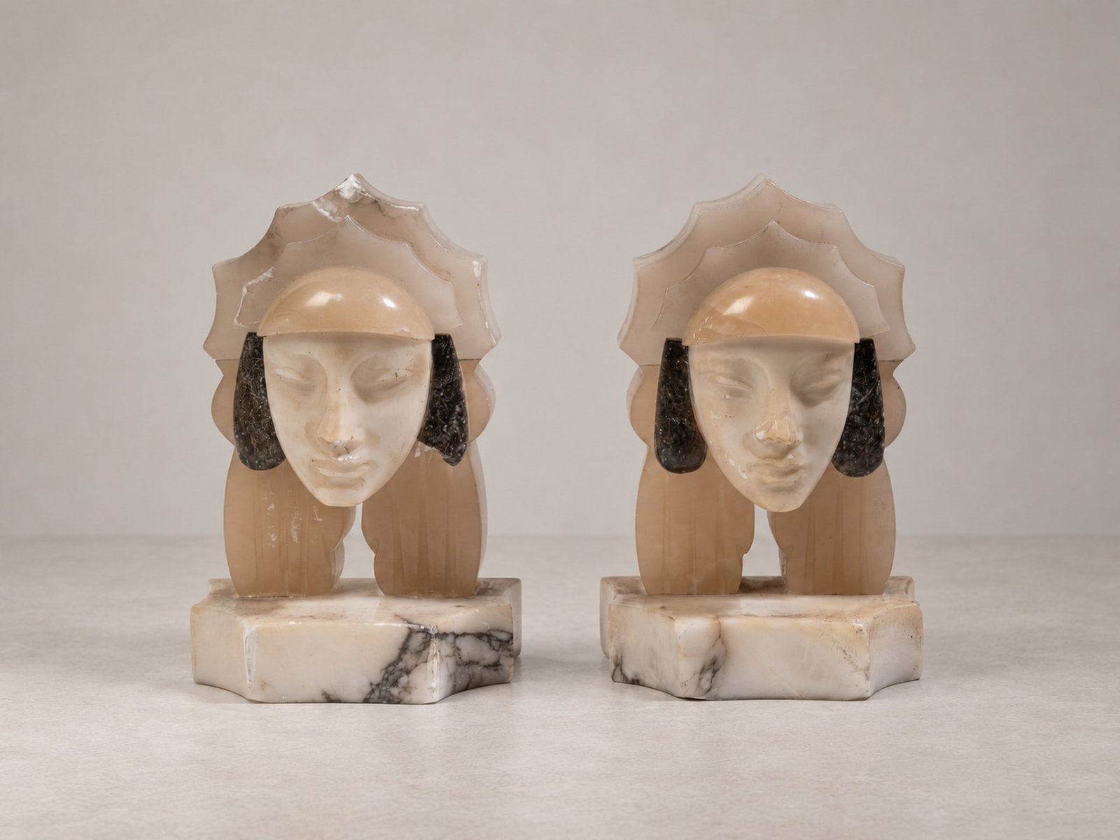 ART DECO BOOKENDS, circa 1920s–1930s (1 of 4)