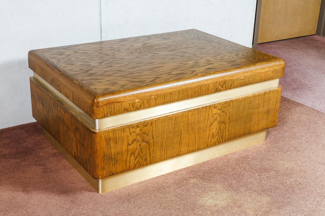 Vintage Wood and Metal Coffee Table (1 of 5)