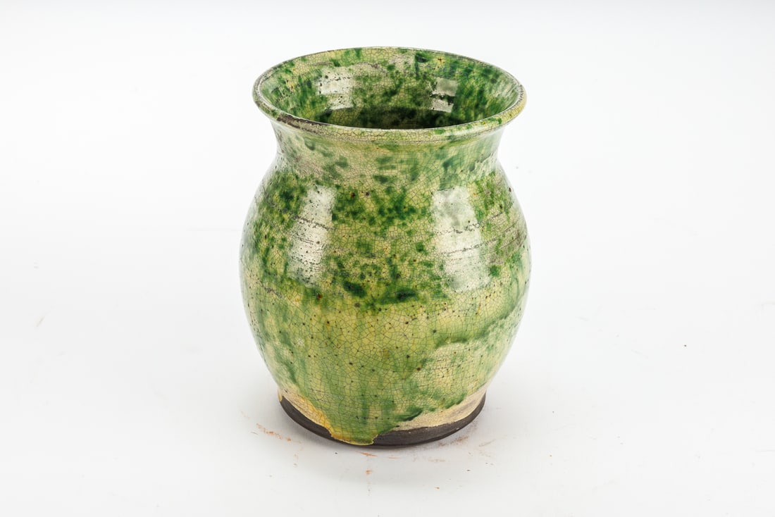 Turtle Creek Pottery by David T. Smith Green Glazed Vase (1 of 6)