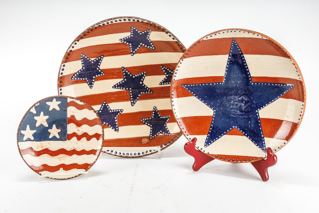 3 USA Themed Plates from Turtle Creek Pottery by David T. Smith (1 of 13)