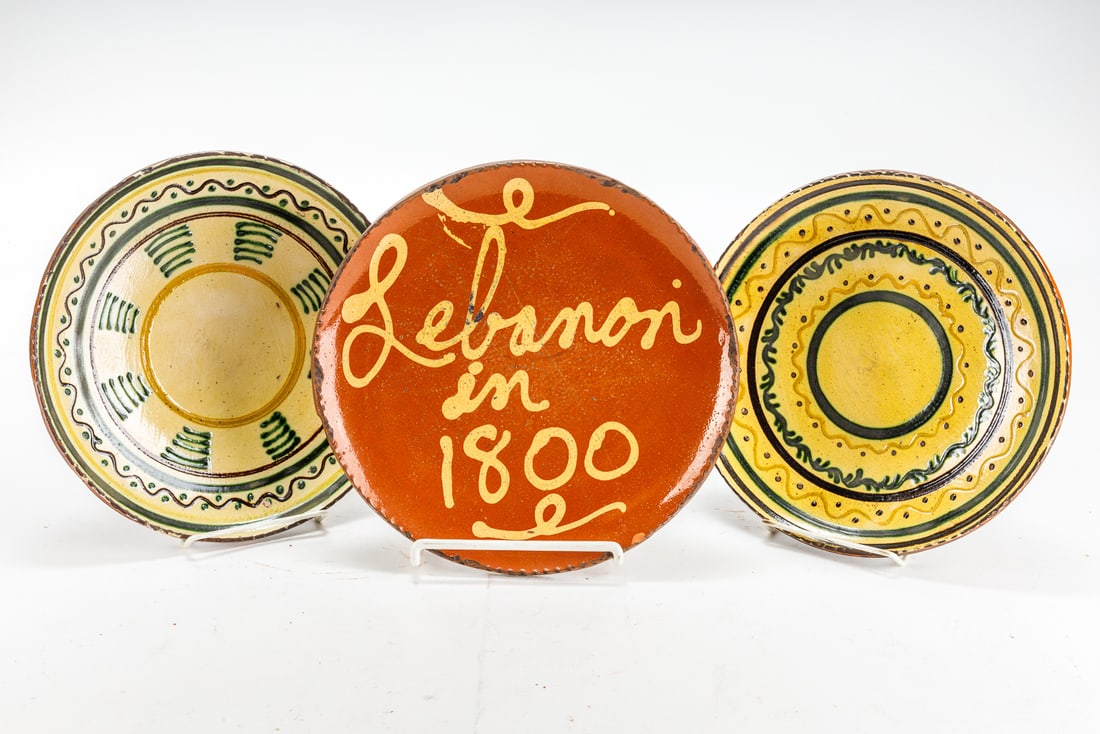 3 Redware Plates from Turtle Creek Pottery by David T. Smith (1 of 8)