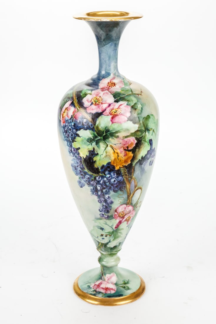 c.1912 Belleek Willet Antique Floral Prestige Vase (1 of 9)