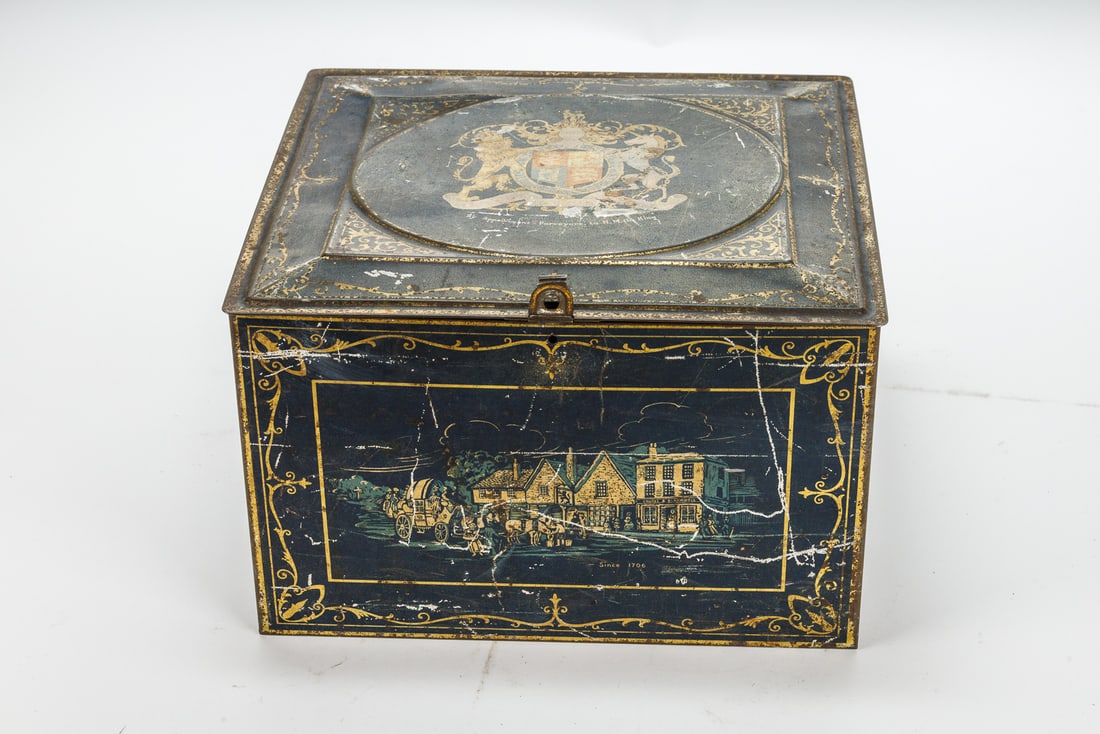 Antique Metal Box with Seal (1 of 6)