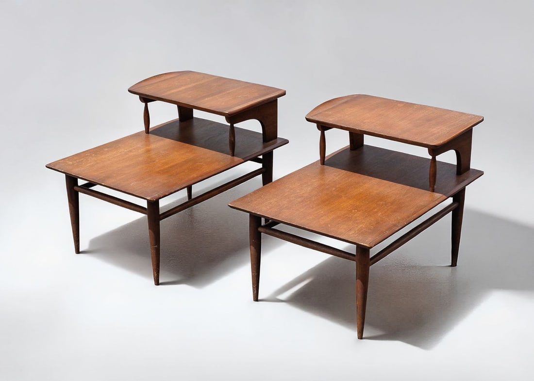 Pair of Vintage MCM Step-Up Side Tables (1 of 13)