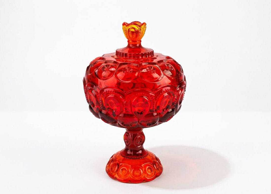 Gorgeous Vintage L.E. Smith Amberina Glass Compote (1 of 19)