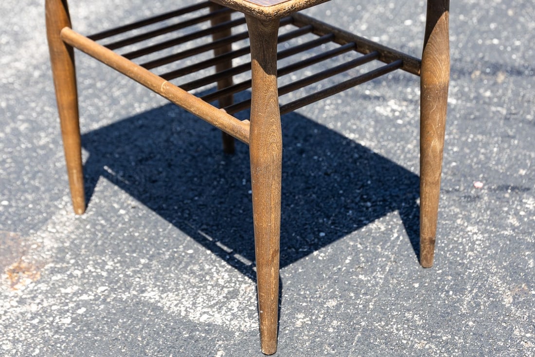 Vintage MCM Walnut End Table - 4