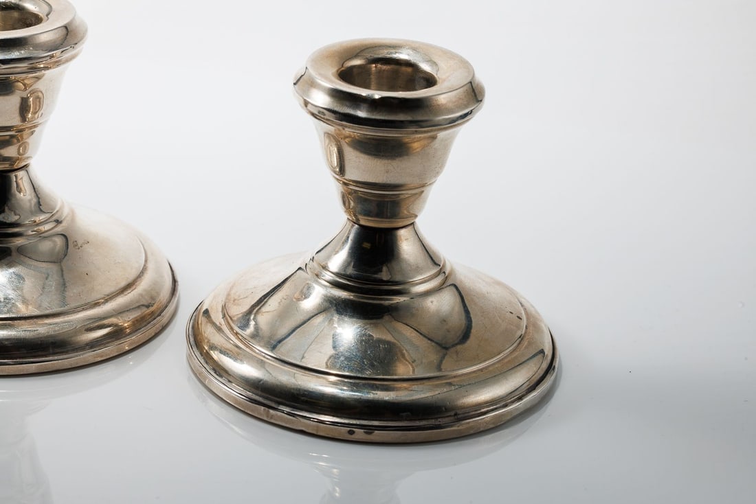 Weighted Sterling Silver Candlesticks - 3