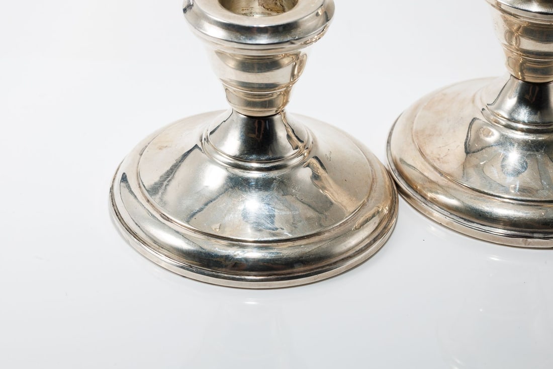 Weighted Sterling Silver Candlesticks - 6