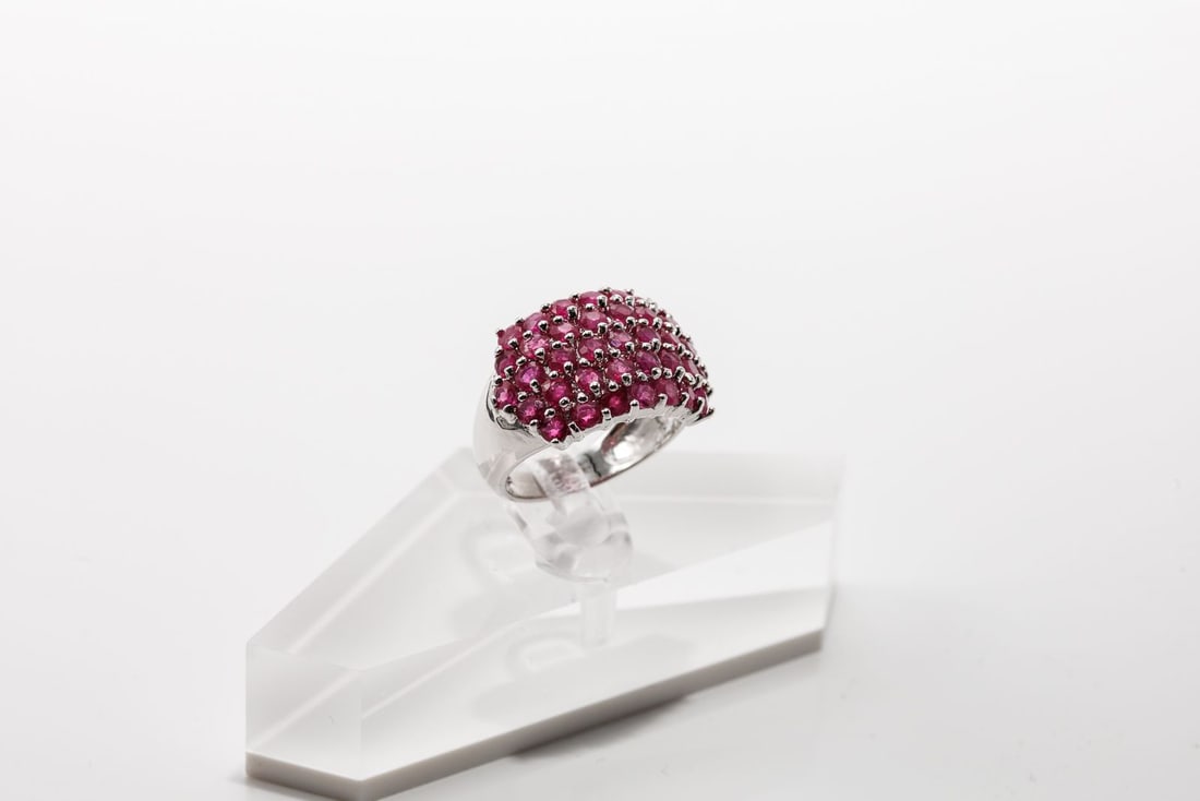 Sterling Silver Ruby Fashion Ring - 2
