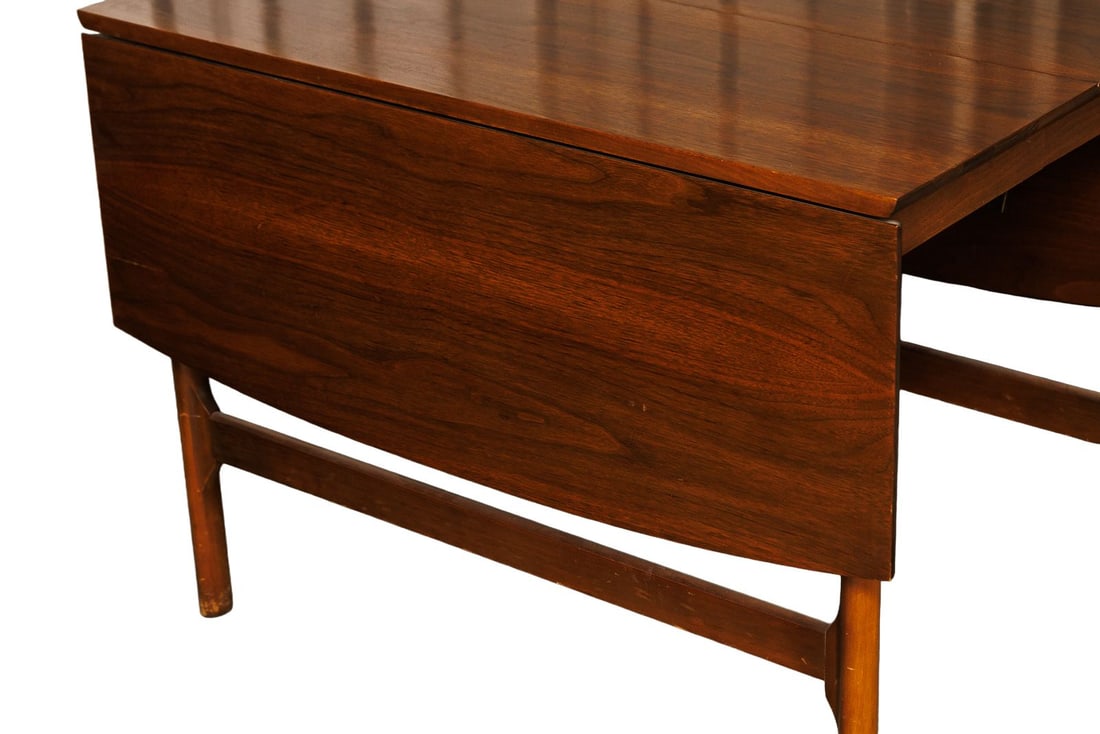 Vintage MCM Walnut Drop Leaf Dining Table - 2