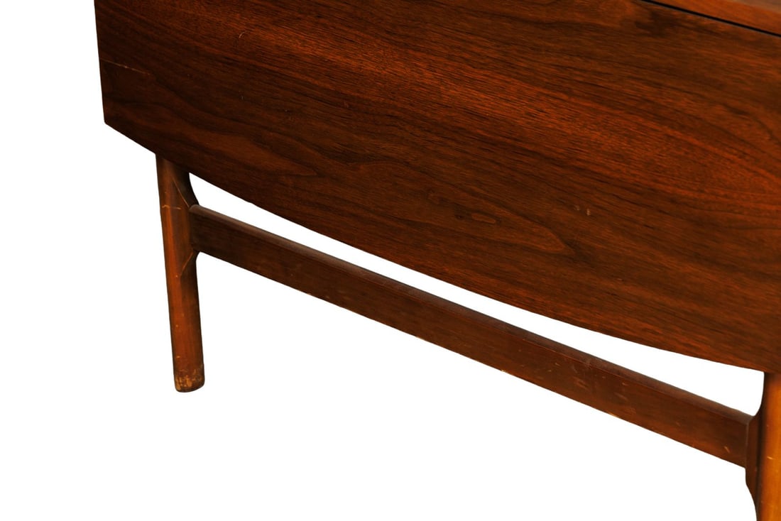 Vintage MCM Walnut Drop Leaf Dining Table - 4