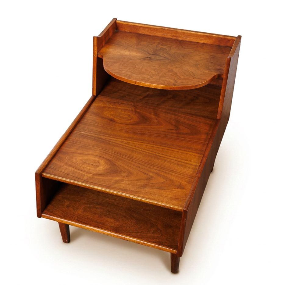 Vintage MCM Drexel Declaration 2-Tier Side Table - 2