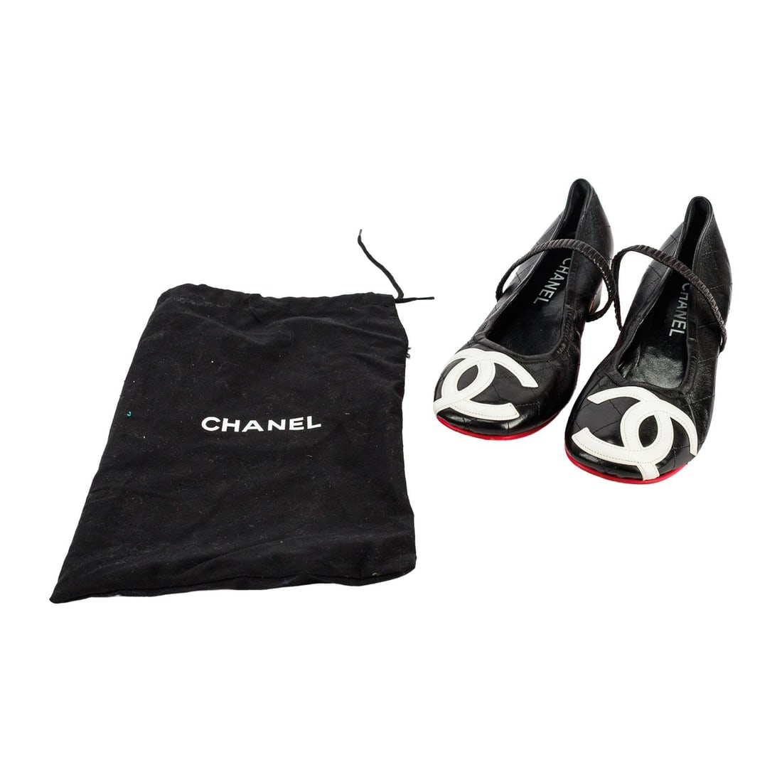 Chanel Lambskin Quilted Cambon Mary Jane Pumps size 8: Chanel quilted Mary Jane block heel pump with signature CC logo and strap size 38.5, US 8-8.5. Very good condition but there is wear on the bottom. Please see photos for more details.