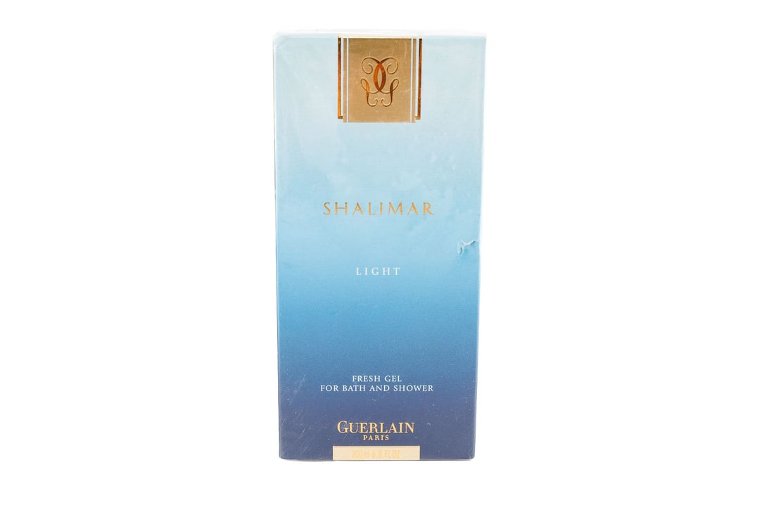Guerlain Shalimar Light Fresh Bath & Shower Gel!: A Vintage Guerlain Shalimar Light fresh bath & shower gel. In original box and plastic. Features blue ombre box with gold details. Originally produced in 1925, this one is from the early 2000s. The Sh