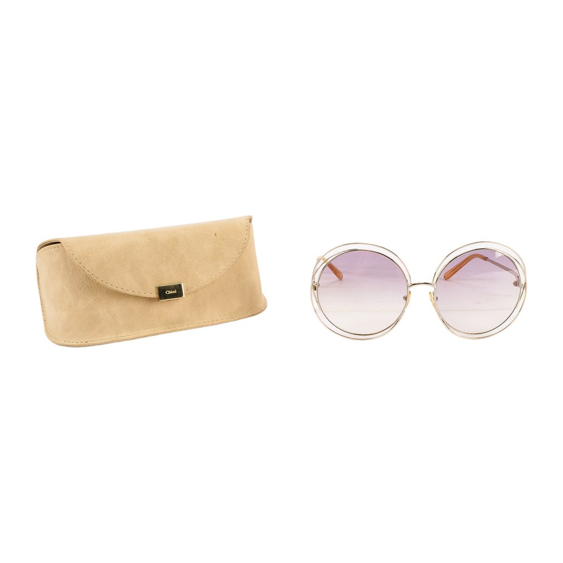 Chloe Round Wire Frame Sunglasses - 2