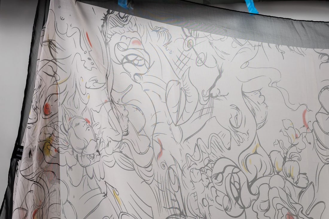 Prada Illustrations Silk Scarf - 2