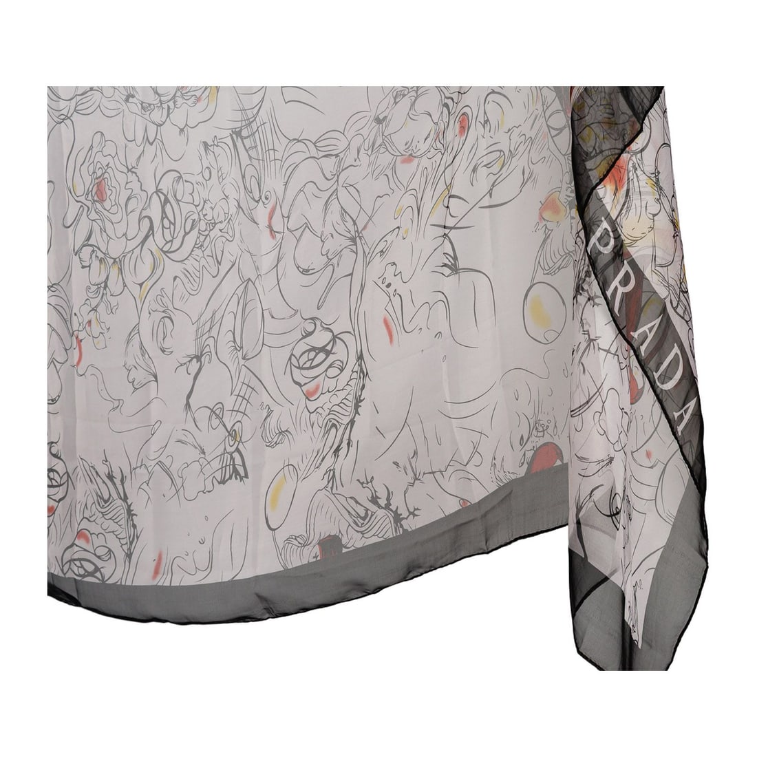 Prada Illustrations Silk Scarf - 6