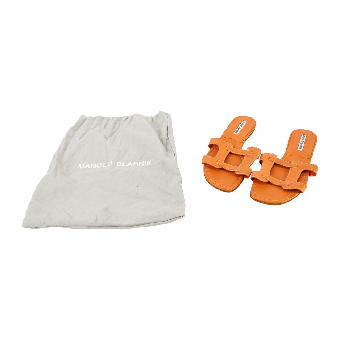 Manolo Blahnik Grellanu Leather Sandals size 7.5 (1 of 4)