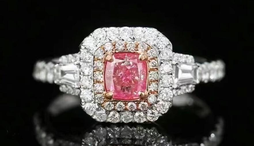 0.5ct Natural Pink Diamond Ring 18k gold (1 of 3)