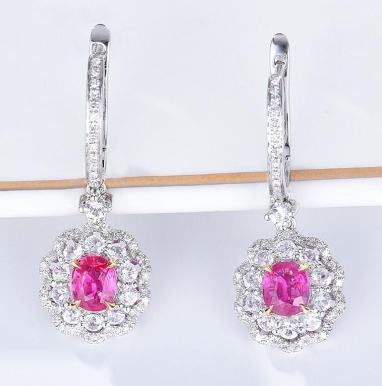 Natural Sapphire 18K Gold Earrings (1 of 4)