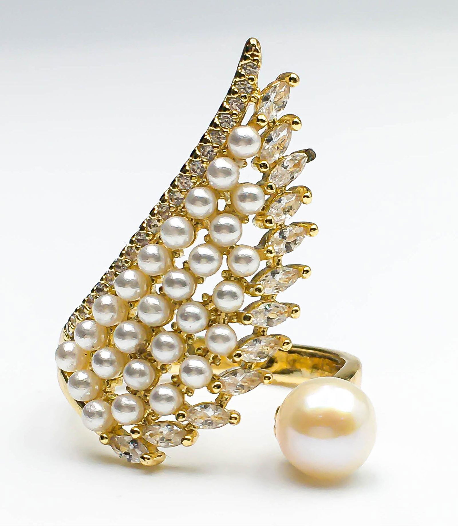 Natural Pearl Ring 925 Silver (1 of 3)
