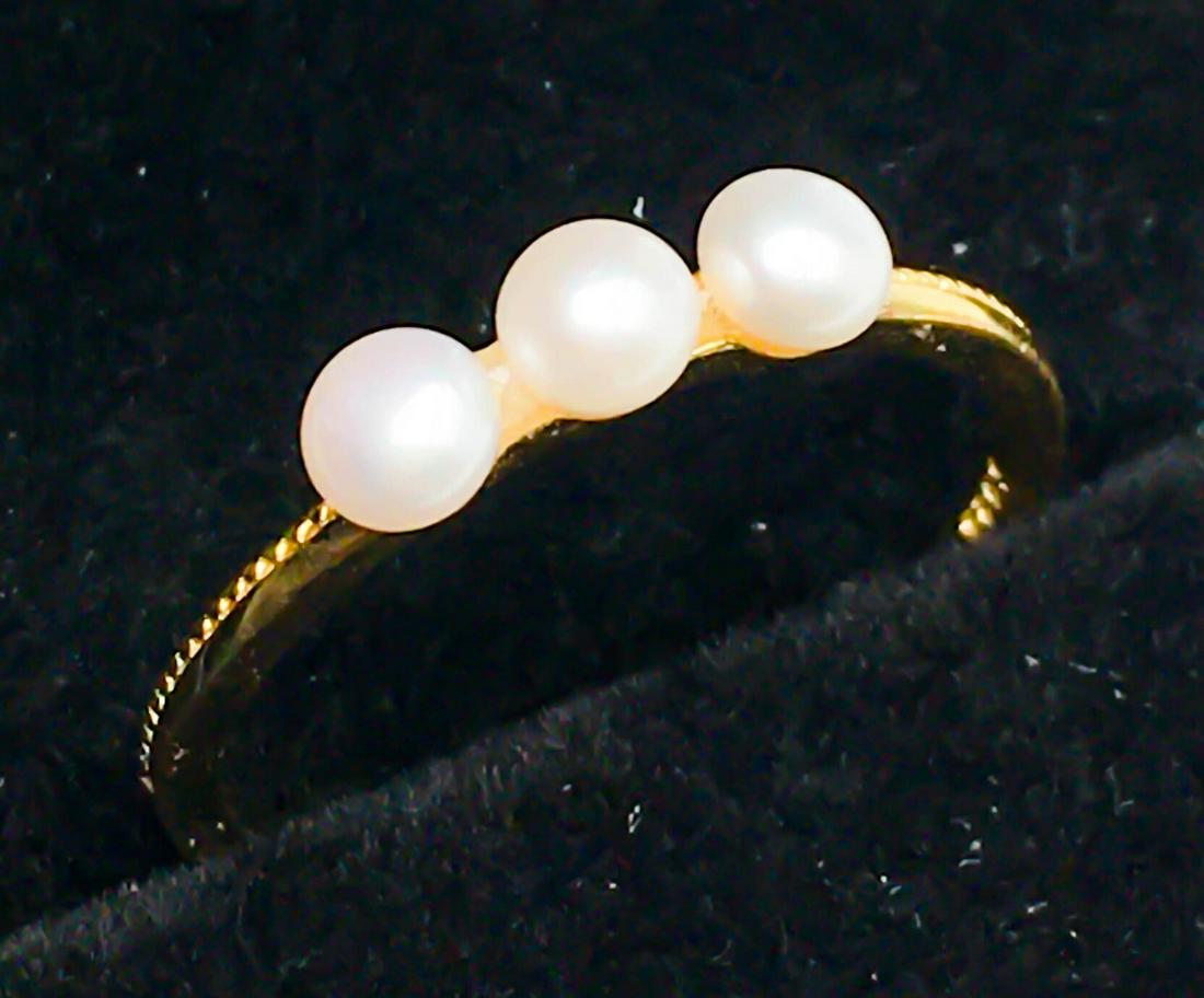 Natural Pearl Ring 925 Silver (1 of 3)