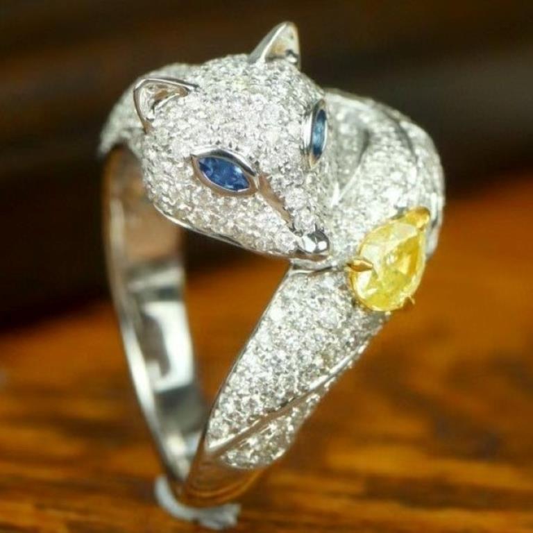 Natural Diamond 18Kt Gold Ring (1 of 3)