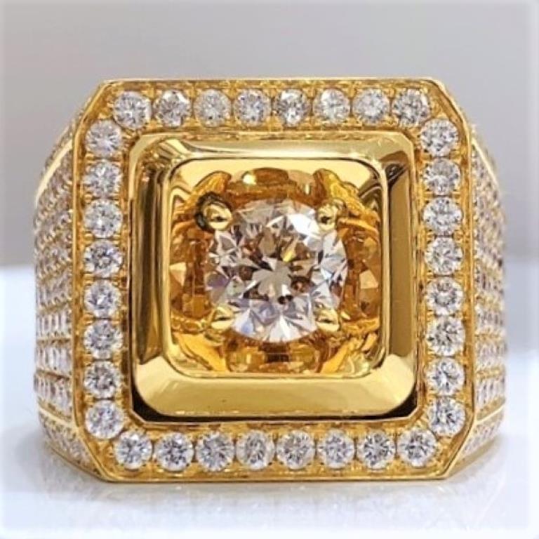 1ct Natural Diamond 18Kt Gold Ring (1 of 3)
