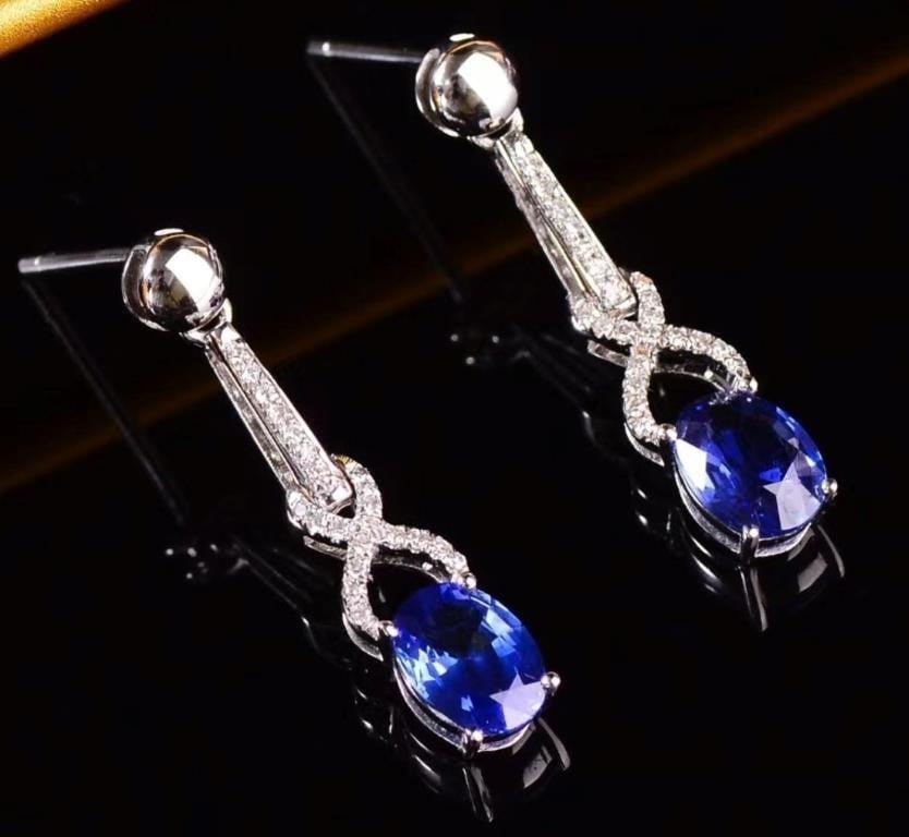 1.9ct Natural Sapphire 18Kt Gold Earrings (1 of 3)