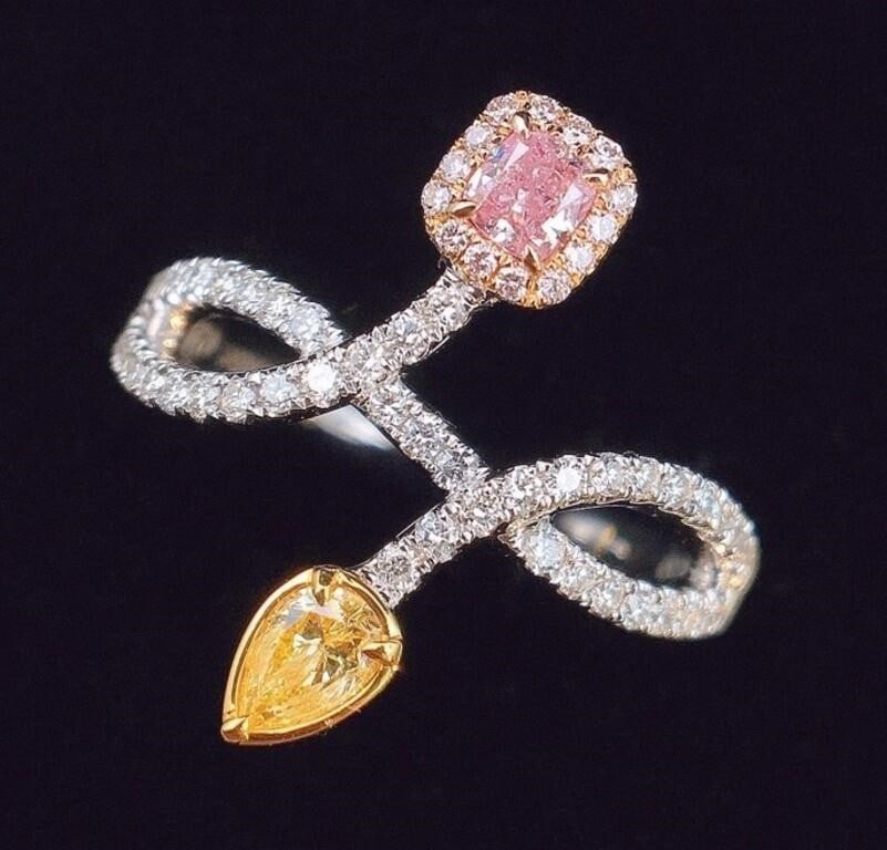 Natural Diamond 18Kt Gold Ring (1 of 1)