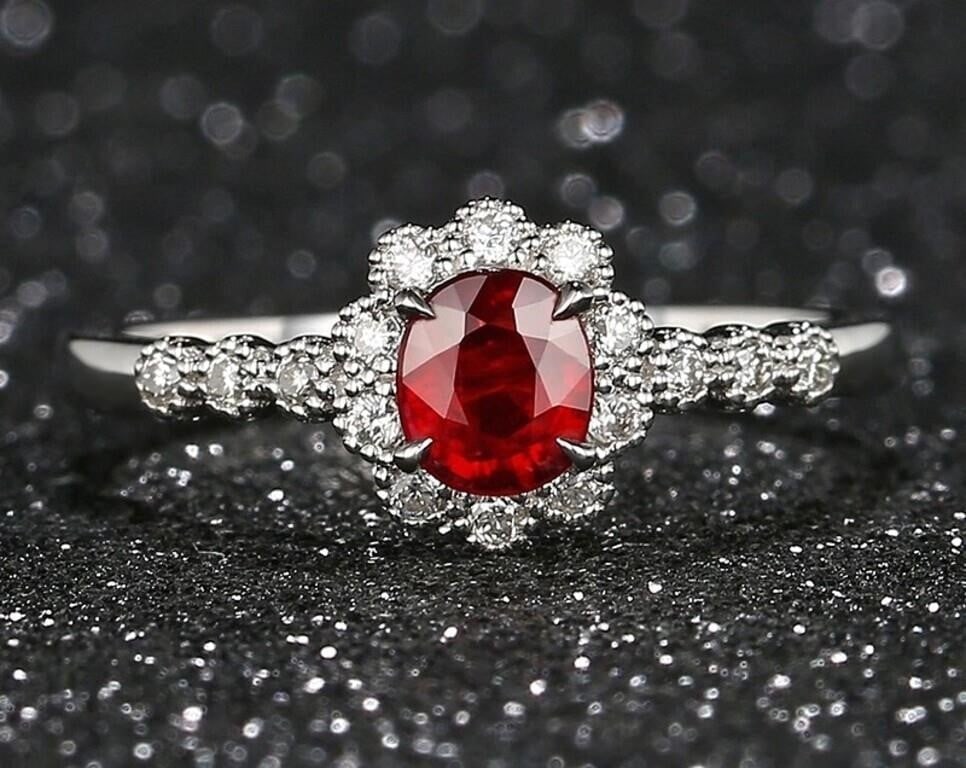 Natural Ruby 18Kt Gold Ring (1 of 3)