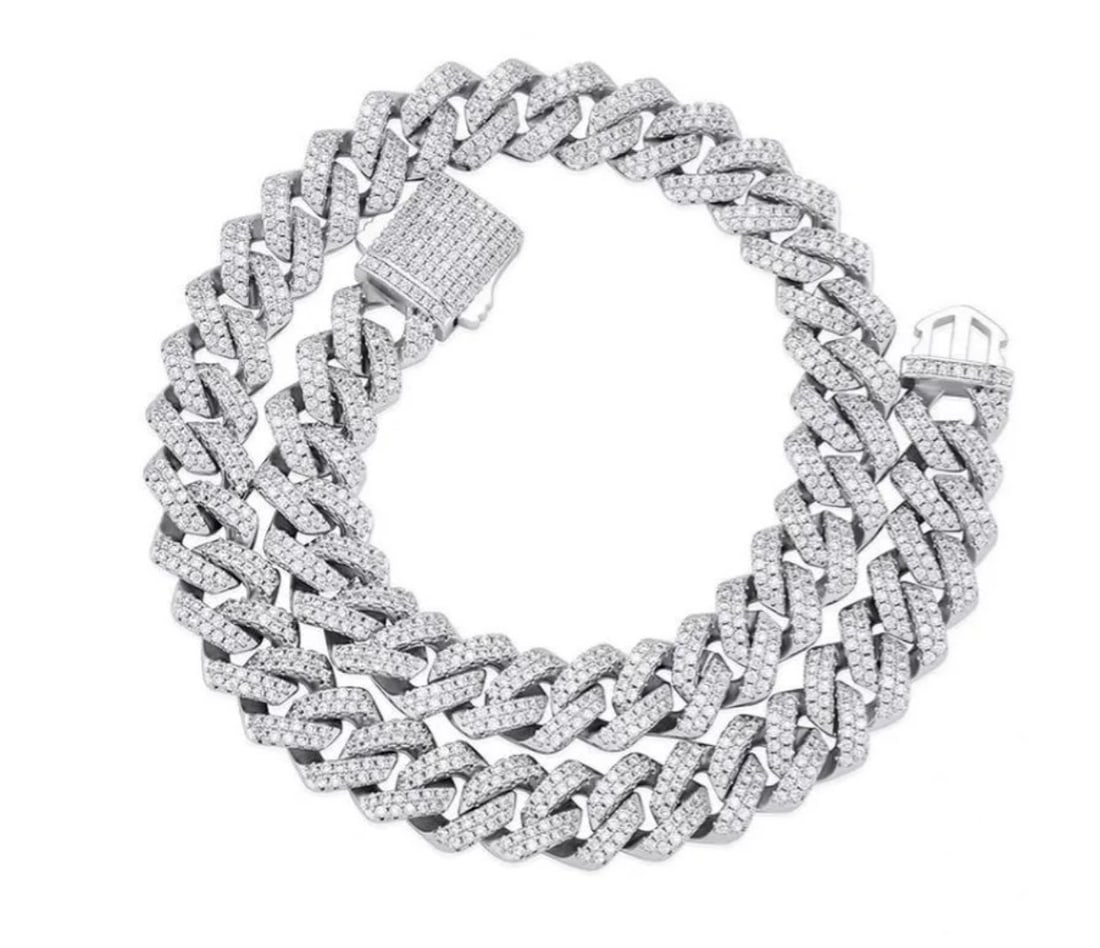 15.6ct Natural Diamond 18K Gold Necklace (1 of 1)