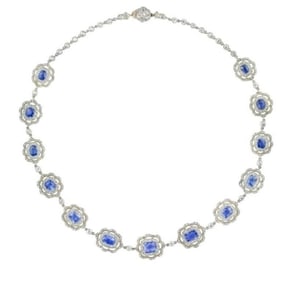 14cts Natural Sapphire 18Kt Gold Necklace