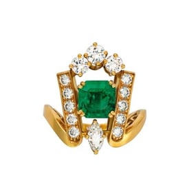 2.2ct Natural Emerald 18Kt Gold Ring