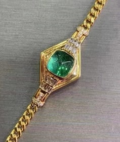 1.9ct Natural Emerald 18Kt Gold Bracelet