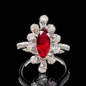 1.2ct Pigeon Blood Ruby 18Kt Gold Ring