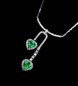 Natural Emerald 18Kt Gold Necklace