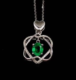 Zambian Emerald 18Kt Gold Pendant