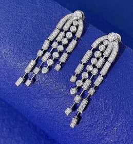 1cts Natural Diamond 18Kt Gold Earrings