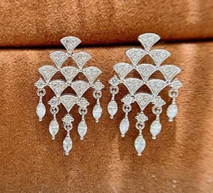 0.6cts Natural Diamond 18Kt Gold Earrings