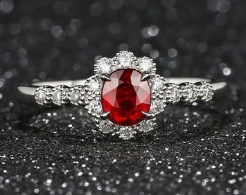 Natural Ruby 18Kt Gold Ring
