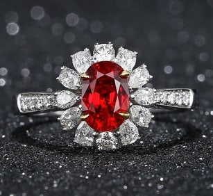 1.25ct Pigeon Blood Ruby 18Kt Gold Ring